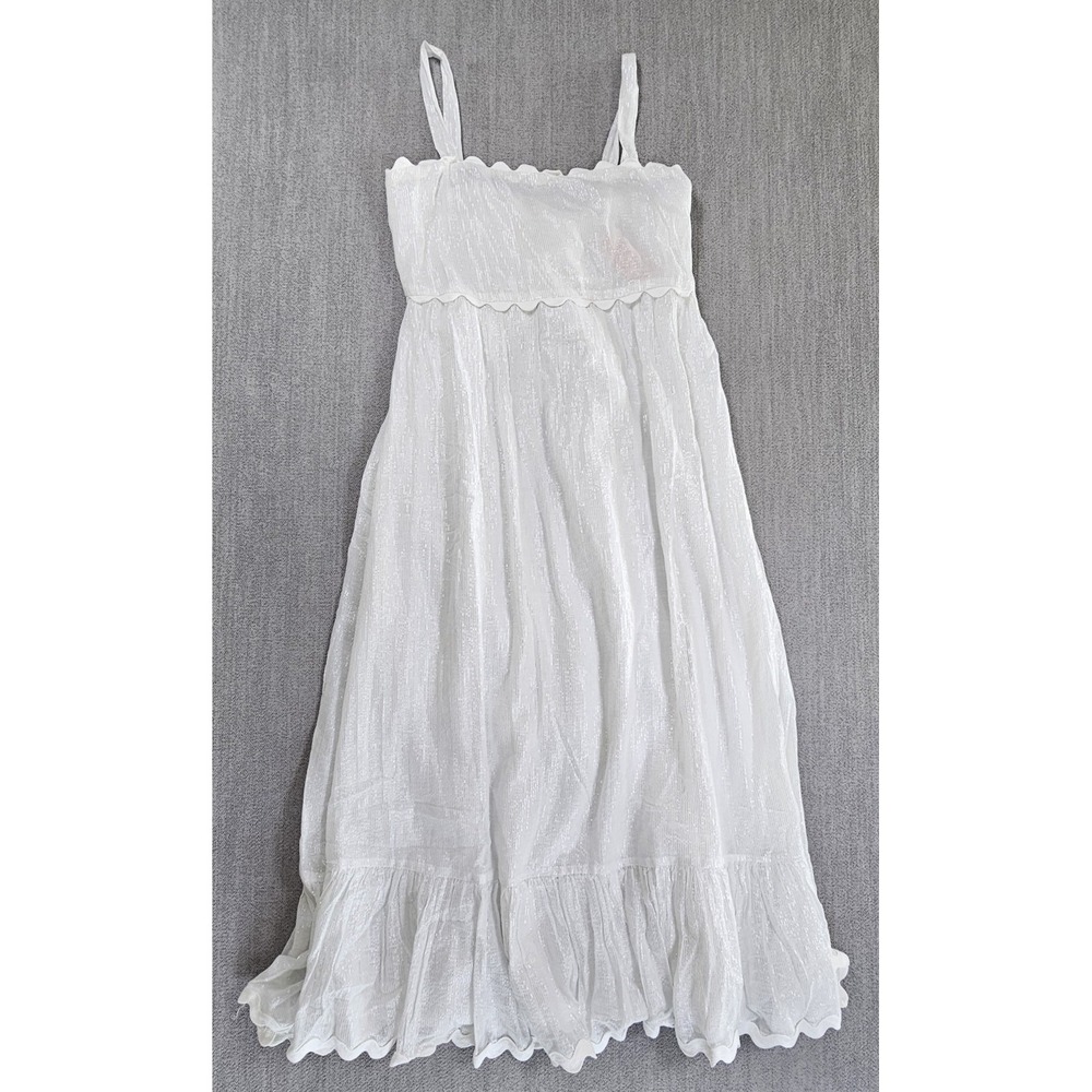 PQ‎ Swim Emery Shimmer Cover-up Midi Dress White Size M/L